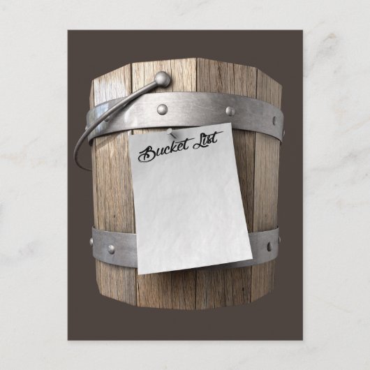 Eimerliste Postkarte (Vorderseite)