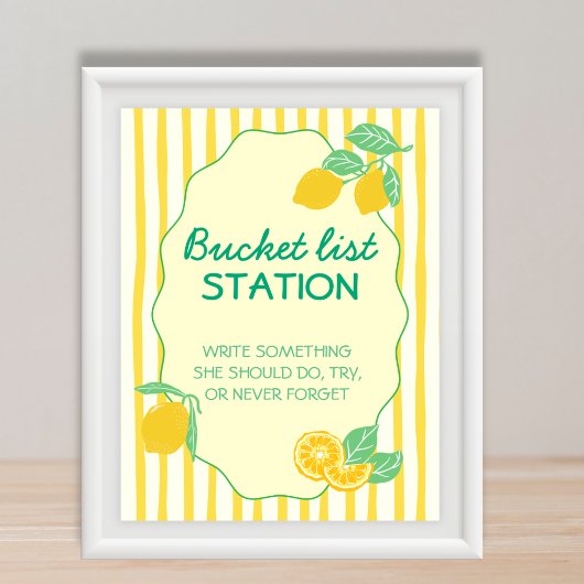 Eimerlisten-Stationen Rat Lemon Abschluss Poster