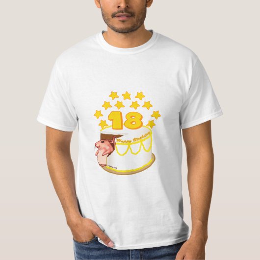 Ein 18-jähriger T - Shirt zum Geburtstag (Vorderseite)