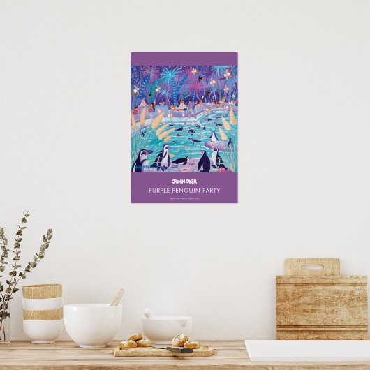 Ein 2 Poster von John Dyer. Lila Pinguin-Party (Küche)