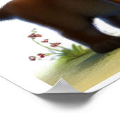 Ein 3D-Aquarellbild eines jungen Cougars Poster (Ecke)