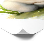 Ein 3D-Aquarellbild eines jungen Dallenschafs Poster (Ecke)