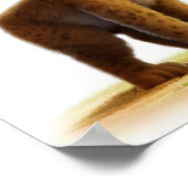 Ein 3D-Aquarellbild eines Niedlichen jungen Bobcat Poster (Ecke)