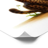 Ein 3D-Bild einer Geparden Poster (Ecke)