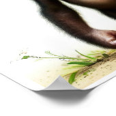 Ein 3D-gerendertes Wasserfarbenbild eines Schimpan Poster (Ecke)