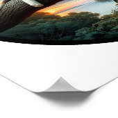 Ein 3D-Rundbild einer schönen Calico Katze Poster (Ecke)