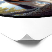 Ein 3D-Rundbild einer schönen Calico Katze Poster (Ecke)