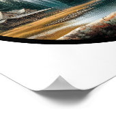 Ein 3D-Rundbild einer schönen Calico Katze Poster (Ecke)