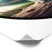 Ein 3D-Rundbild einer schönen Calico Katze Poster (Ecke)