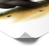 Ein 3D-Wasserfarbbild eines Badgers Poster (Ecke)