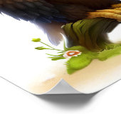 Ein 3D-Wasserfarbenbild eines Bald-Adlers Poster (Ecke)