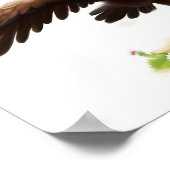 Ein 3D-Wasserfarbenbild eines Bald-Adlers Poster (Ecke)