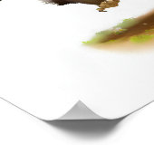 Ein 3D-Wasserfarbenbild eines Kondors Poster (Ecke)