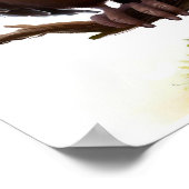 Ein 3D-Wasserfarbenbild eines Kondors Poster (Ecke)