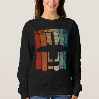 Ein A 10 Thunderbolt Ii Warthog Flugzeug Retro-Far Sweatshirt
