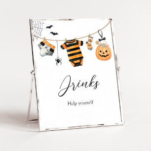 Ein A Little Boo Wäscheleine Getränke Schild
