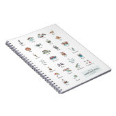 Ein A-Z-Notebook mit schmalem Bootverhalten Notizblock (Rechte Seite)