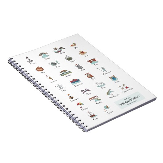 Ein A-Z-Notebook mit schmalem Bootverhalten Notizblock (Rechte Seite)