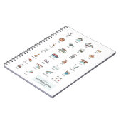 Ein A-Z-Notebook mit schmalem Bootverhalten Notizblock (Linke Seite)