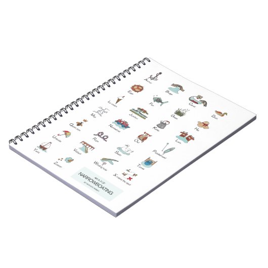 Ein A-Z-Notebook mit schmalem Bootverhalten Notizblock (Linke Seite)