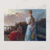 Ein Abend am Meer von Alfred Stevens Postkarte (Vorderseite)