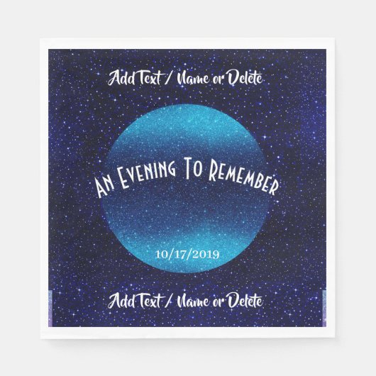 Ein Abend, an den Sie sich erinnern Serviette (Vorderseite)