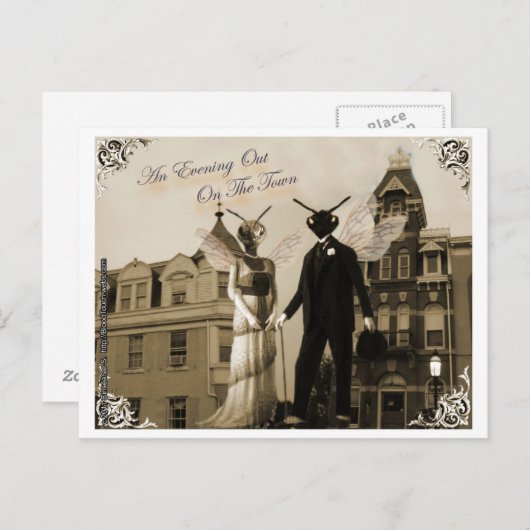 Ein Abend auf der Postkarte der Stadt (Vorne/Hinten)