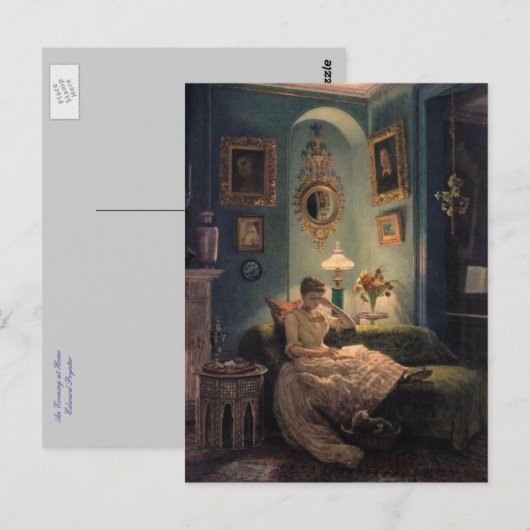 Ein Abend auf der Zuhause Postkarte (Vorne/Hinten)