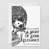 Ein Abend der Eerie Elegance Luxus Halloween Einladung (Vorderseite)
