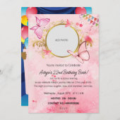 Ein Abend der Feier"Geburtstag Einladung (Vorne/Hinten)