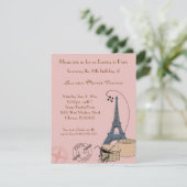 Ein Abend in der Pariser Party Einladung (Stehend Vorderseite)