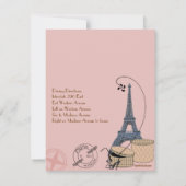 Ein Abend in der Pariser Party Einladung (Rückseite)