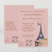 Ein Abend in der Pariser Party Einladung (Vorne/Hinten)