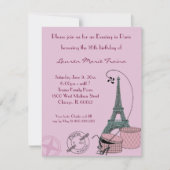 Ein Abend in der Pariser Party Einladung der Dusty (Vorderseite)