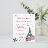 Ein Abend in der Party Einladung von Paris (Stehend Vorderseite)