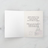 Ein Abend in der rosa Themed Gruß-Karte Paris Einladung (Innenseite)