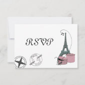 Ein Abend in der RSVP-Karte für den benutzerdefini RSVP Karte (Rückseite)