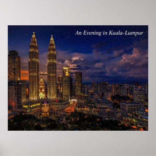 Ein Abend in Kuala-Lumpur Nachtszene Poster (Vorne)