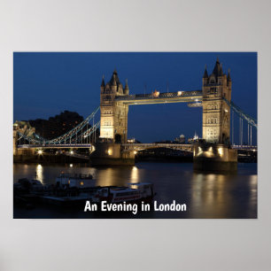 Ein Abend in London Nacht Szene Poster