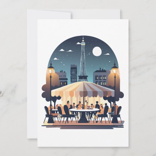 Ein Abend in Paris Einladung (Rückseite)