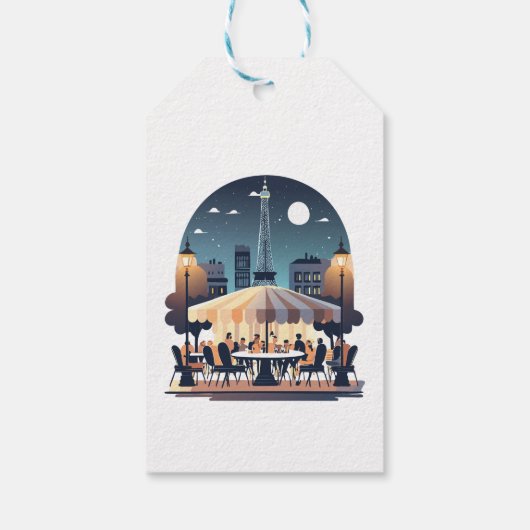 Ein Abend in Paris Geschenkanhänger (Rückseite)