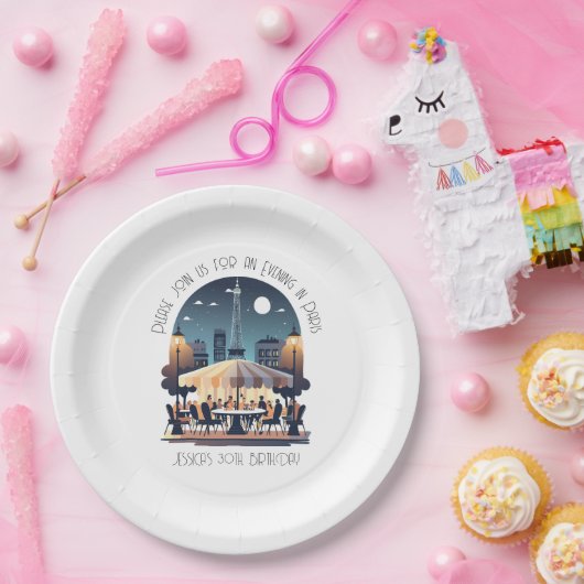 Ein Abend in Paris Pappteller (Party)