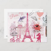 Ein Abend in Paris Postkarte (Vorne/Hinten)