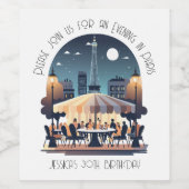 Ein Abend in Paris Weinetikett (Einzelnes Label)