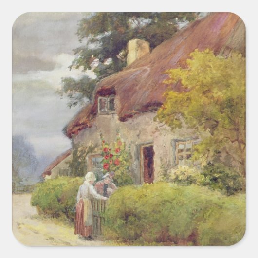 Ein Abend-Klatsch Quadratischer Aufkleber (Vorderseite)