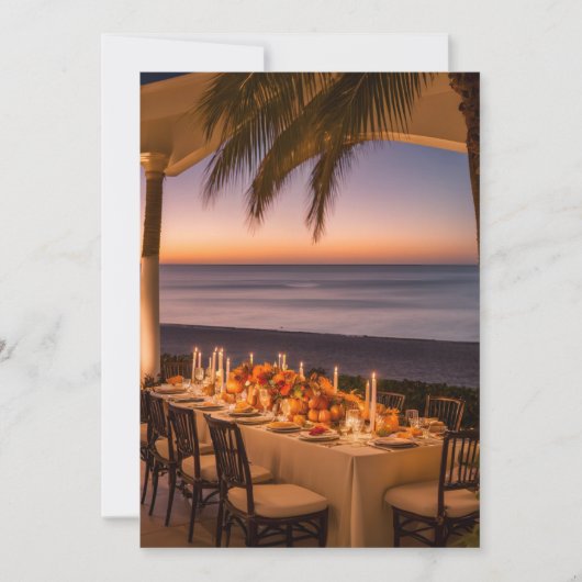Ein Abend mit tropischen Erntedank Einladung (Vorderseite)