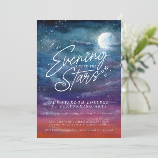 Ein Abend unter der Sternenveranstaltung Einladung (Stehend Vorderseite)