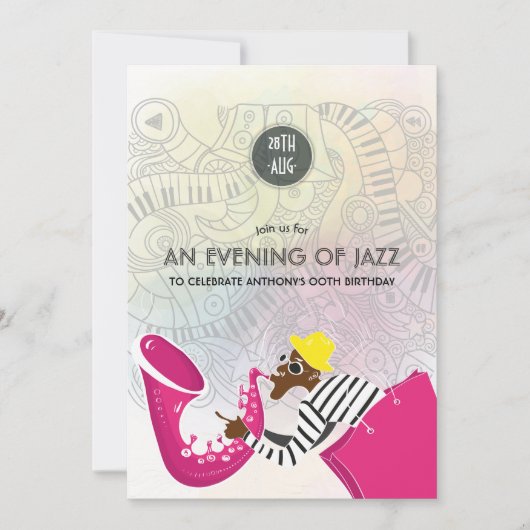 Ein Abend von Jazz jeder Party Einladung (Vorderseite)