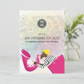 Ein Abend von Jazz jeder Party Einladung (Stehend Vorderseite)