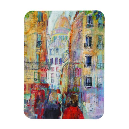 Ein Abend zu Fuß zu Sacre Coeur Magnet (Vertikal)